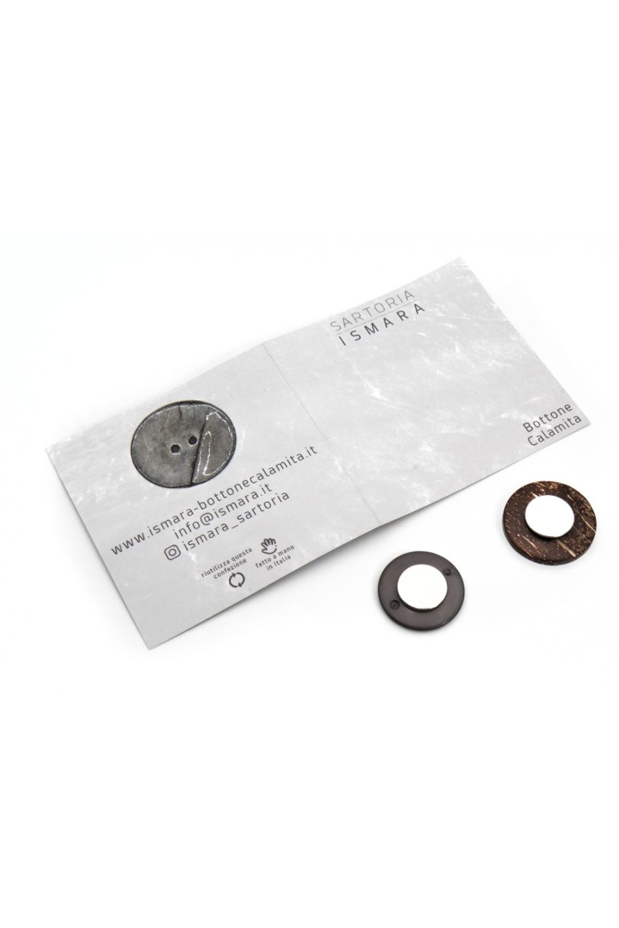 Bottone magnetico in cocco smaltato blu - immagine 5