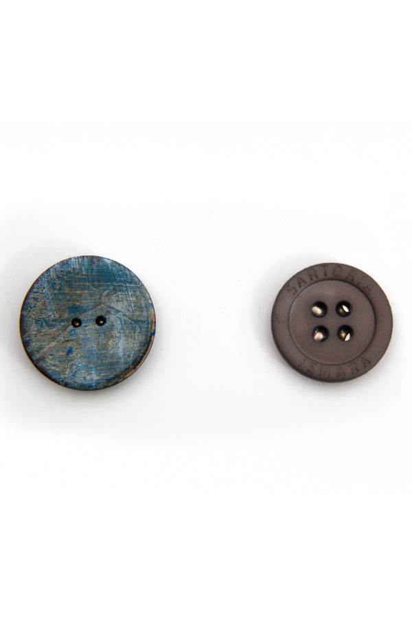 Bottone magnetico in cocco smaltato blu