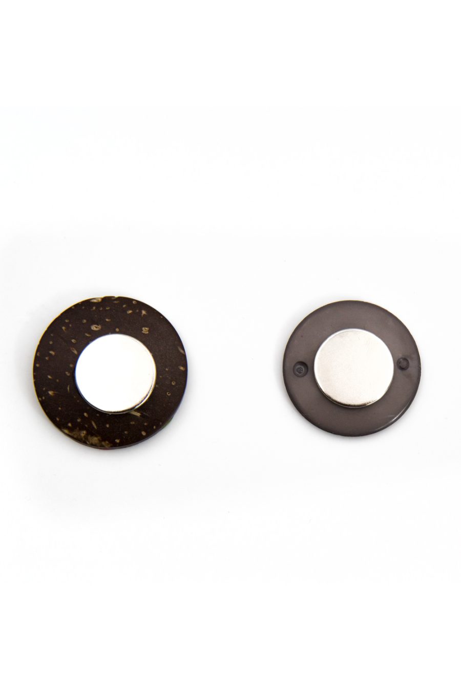 Bottone magnetico in cocco smaltato arancio - immagine 3