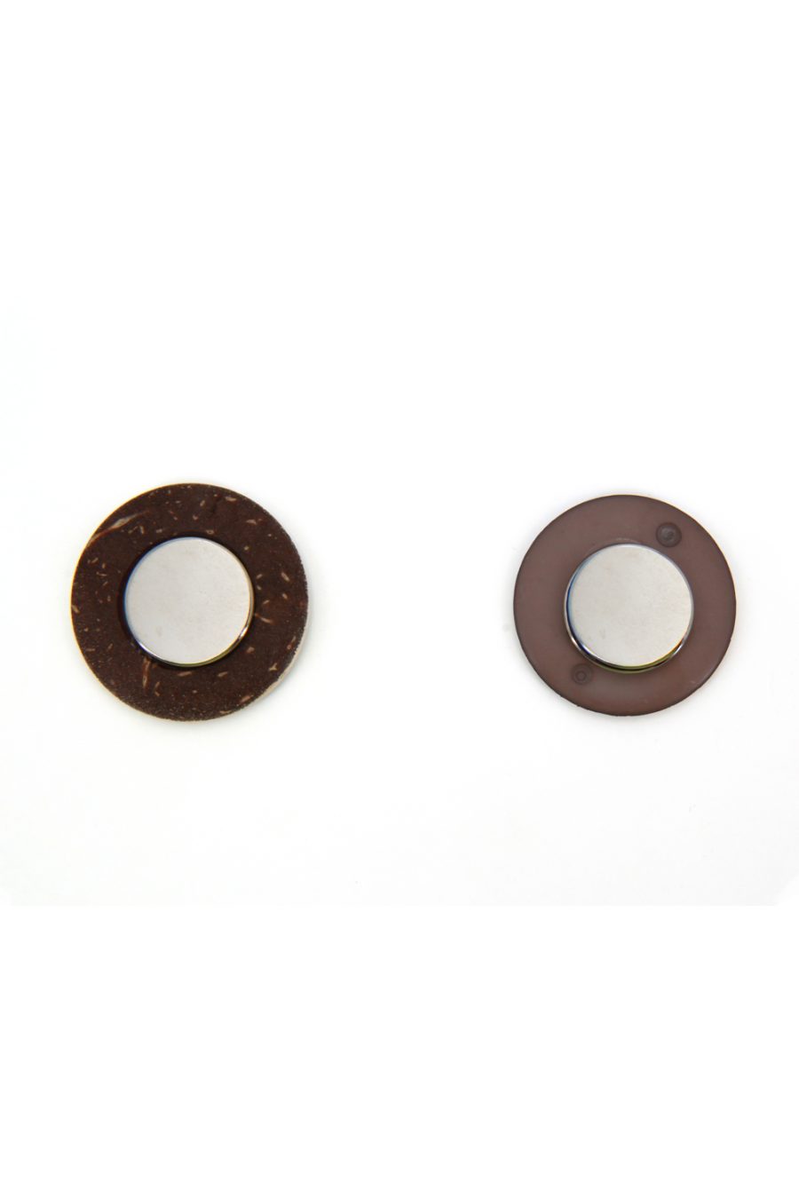 Bottone magnetico in cocco smaltato disegno geometrico - immagine 3