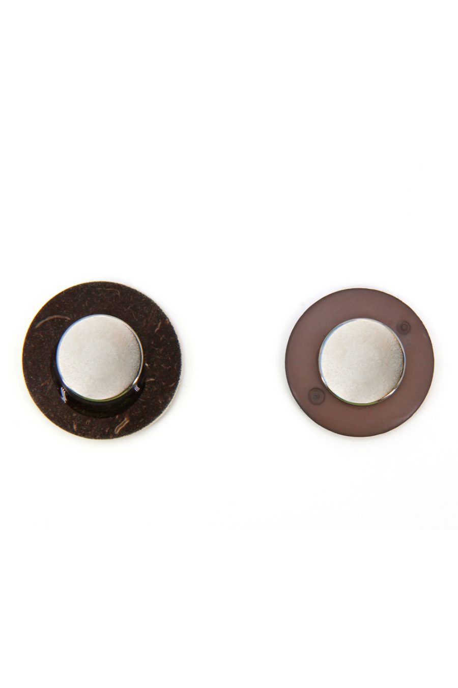 Bottone magnetico in cocco smaltato disegno geometrico - immagine 3