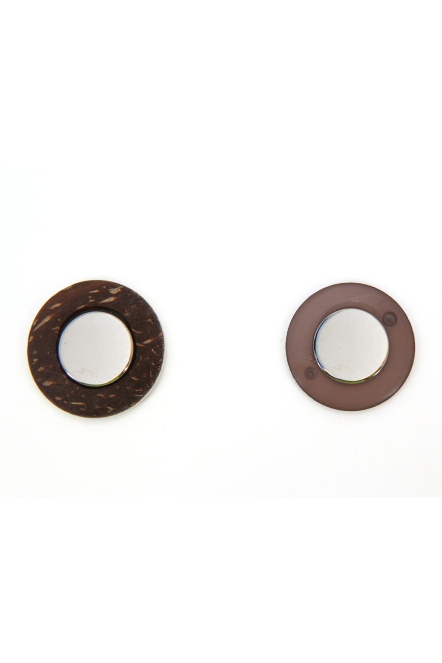 Bottone magnetico in cocco smaltato disegno geometrico - immagine 3