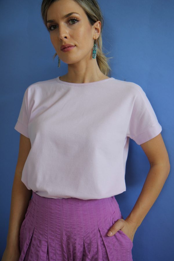 T-shirt Saffira in jersey di cotone biologico stretch