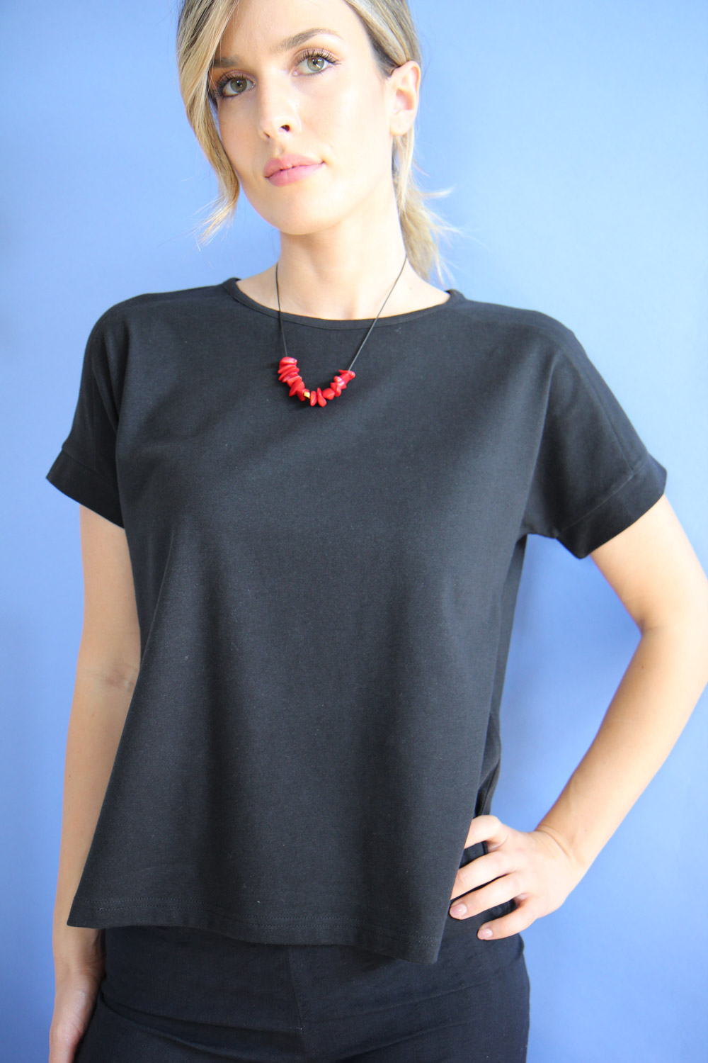 T-shirt Saffira in jersey di cotone biologico stretch - immagine 2