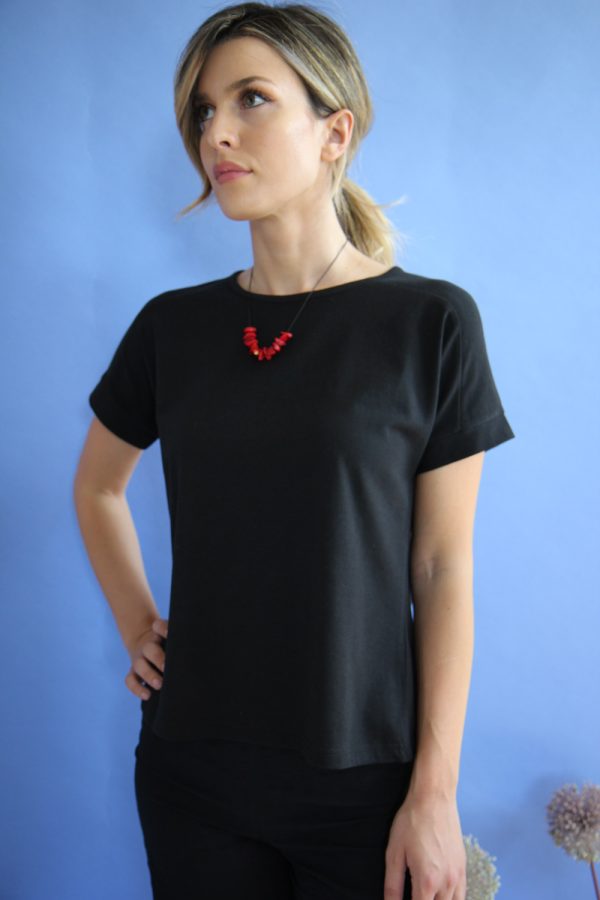 T-shirt Saffira in jersey di cotone biologico stretch