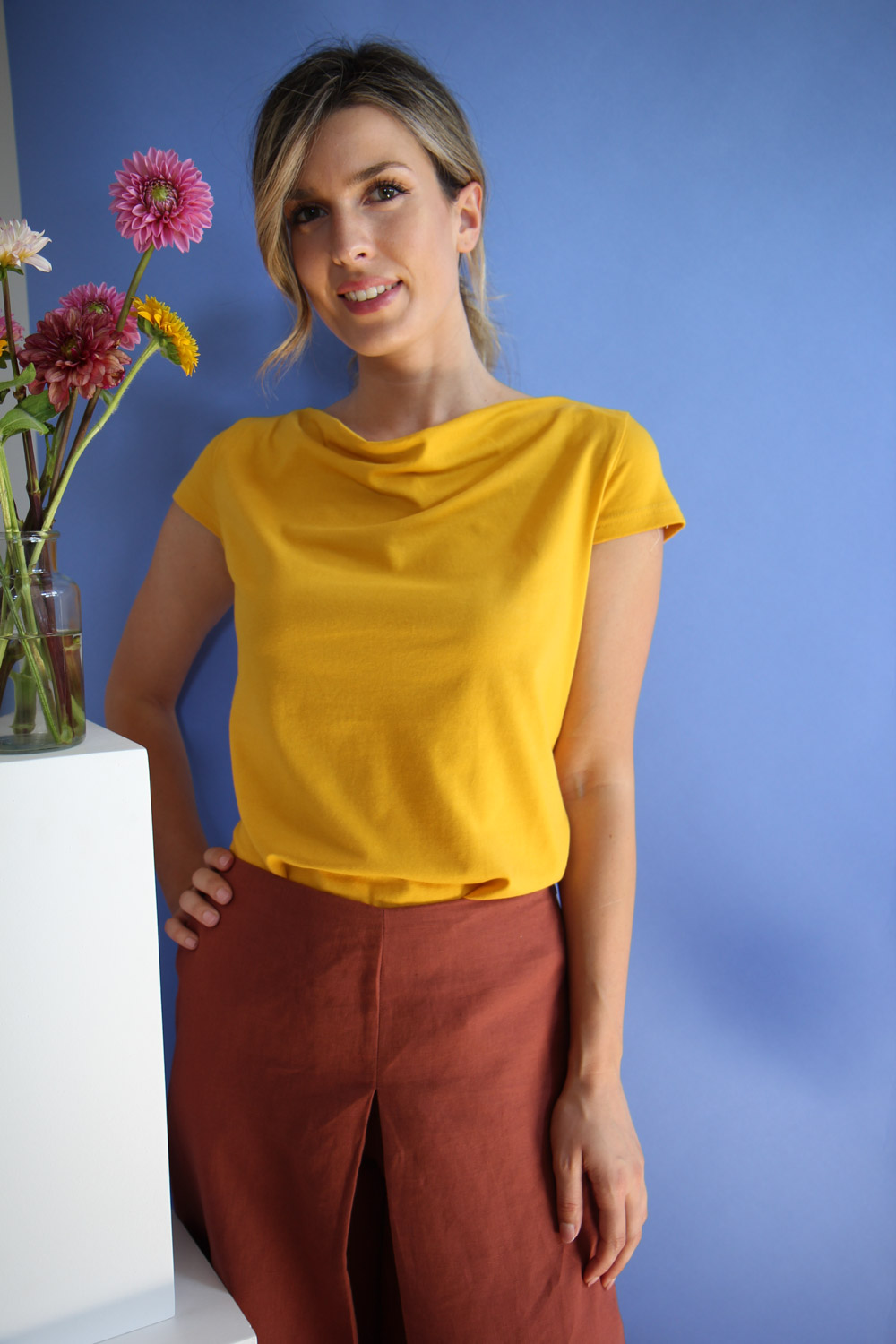 T-shirt Karina in jersey di cotone biologico stretch