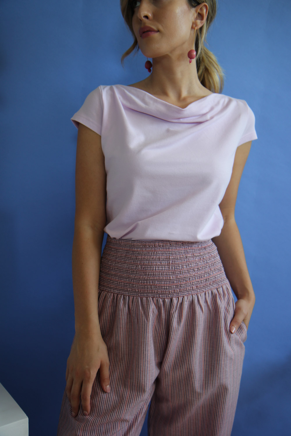 T-shirt Karina in jersey di cotone biologico stretch - immagine 2