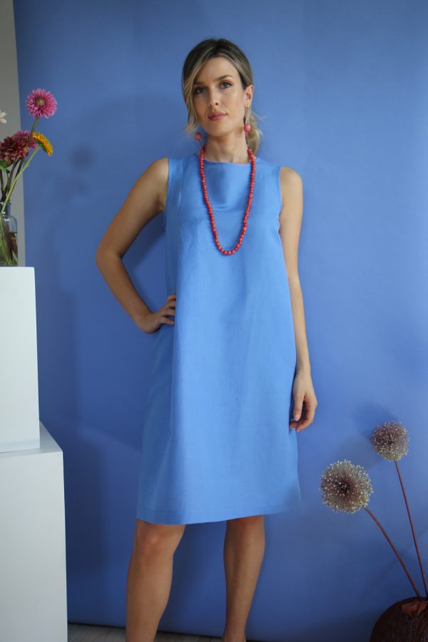 Abito Rita in misto lino e cotone