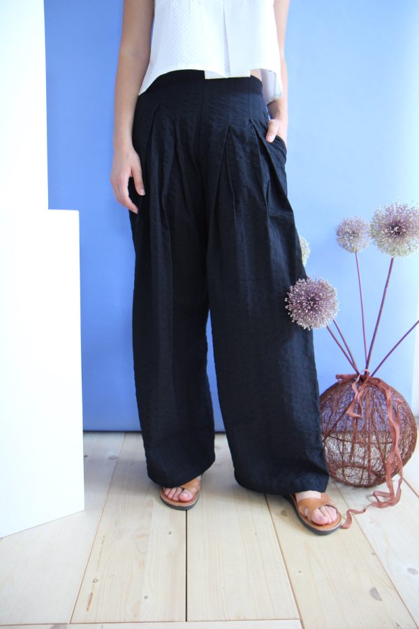 Pantalone Vega in cotone seersucker