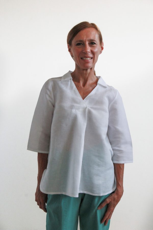 Blusa Molly in misto lino e cotone