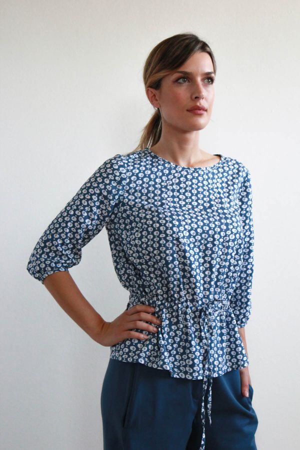 Blusa Sedum in viscosa stampata