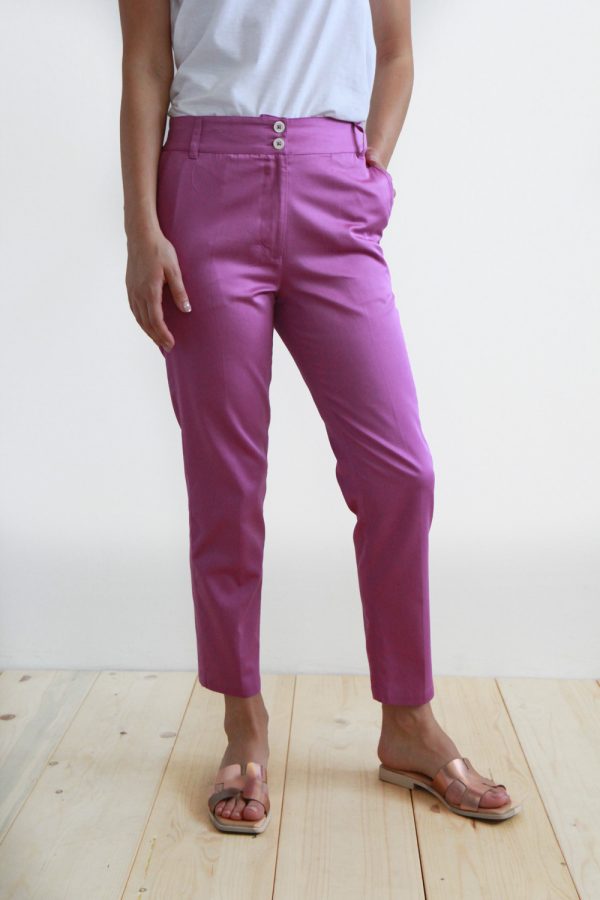 Pantalone Faggio in cotone satin