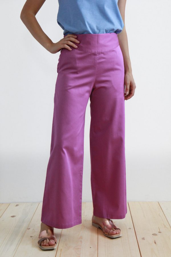 Pantalone Giada in cotone satin