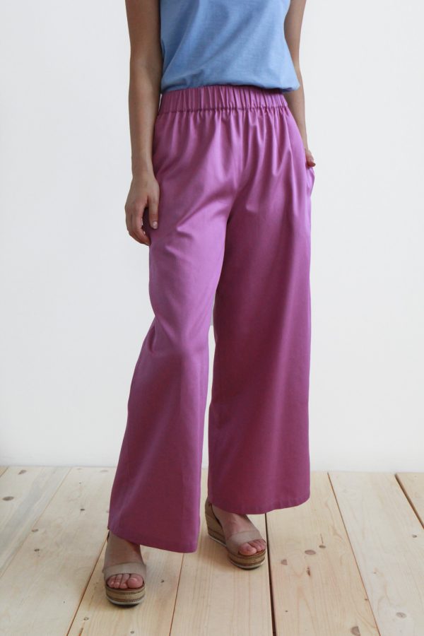 Pantalone Filodendro in cotone satin