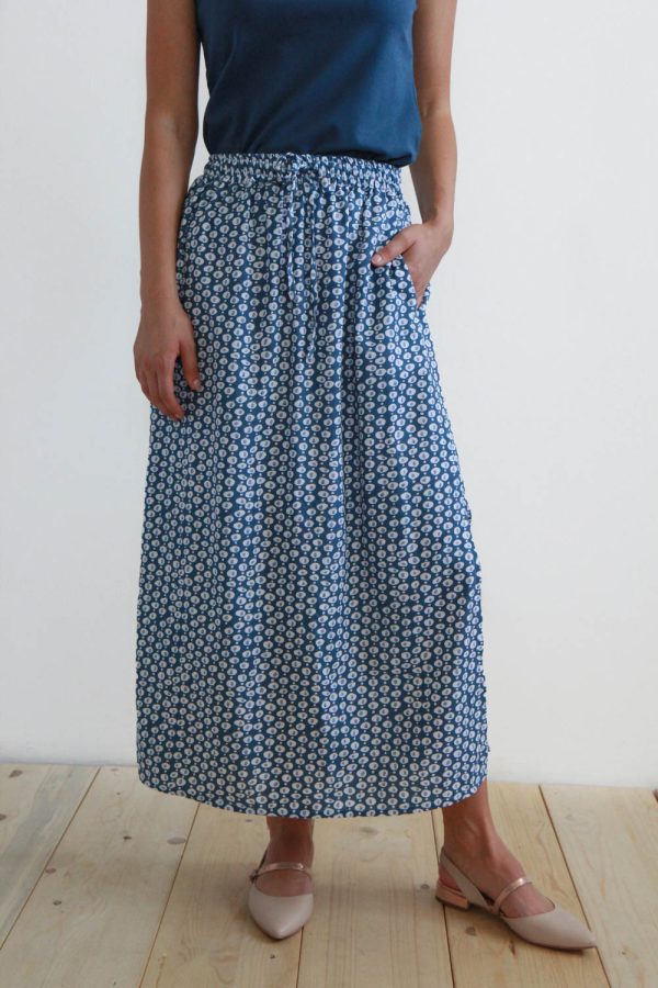 Gonna Primula in viscosa stampata