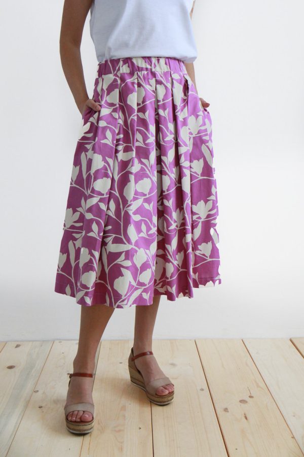 Gonna Lupino in cotone stampato