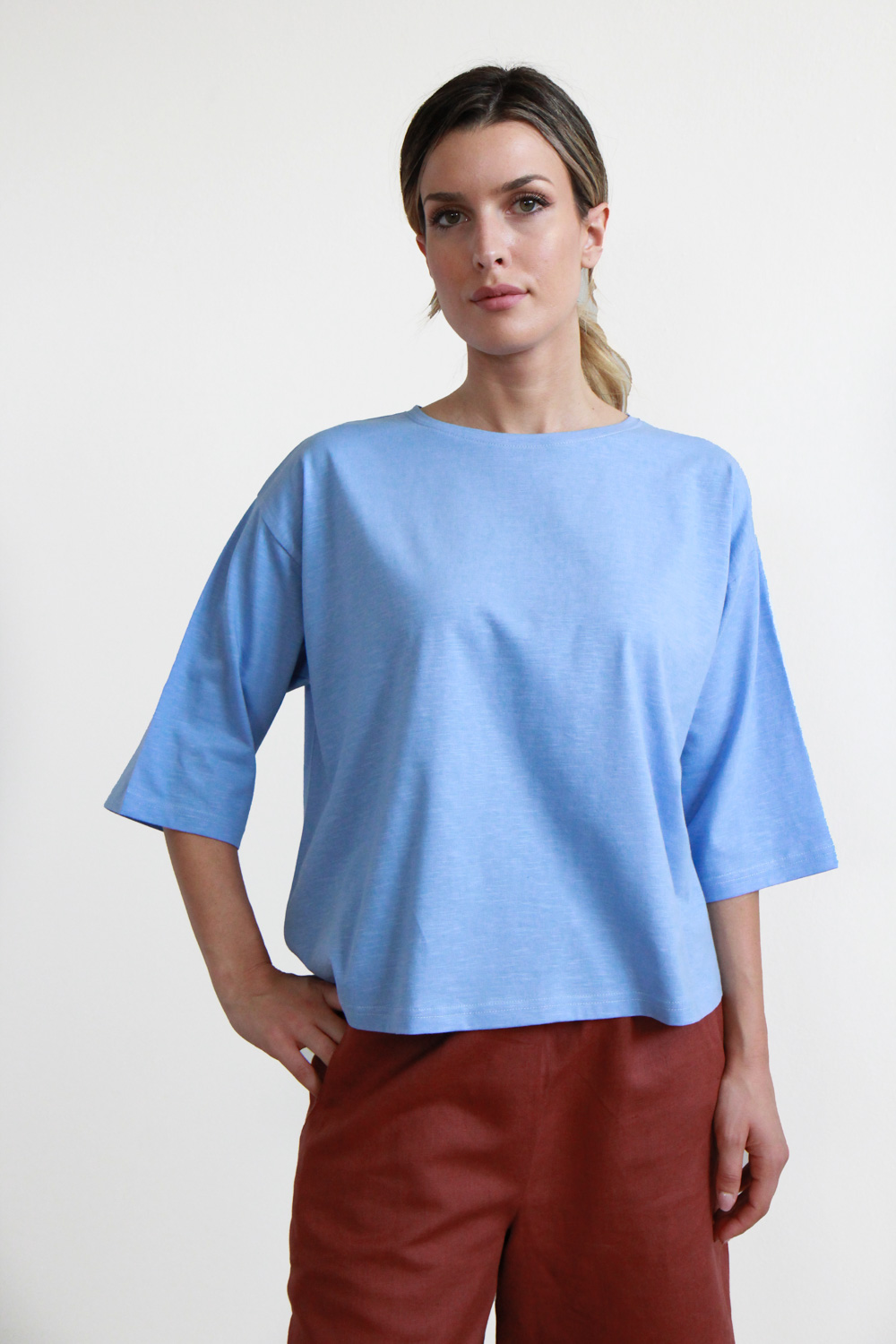 T-shirt Garofano in jersey di cotone biologico