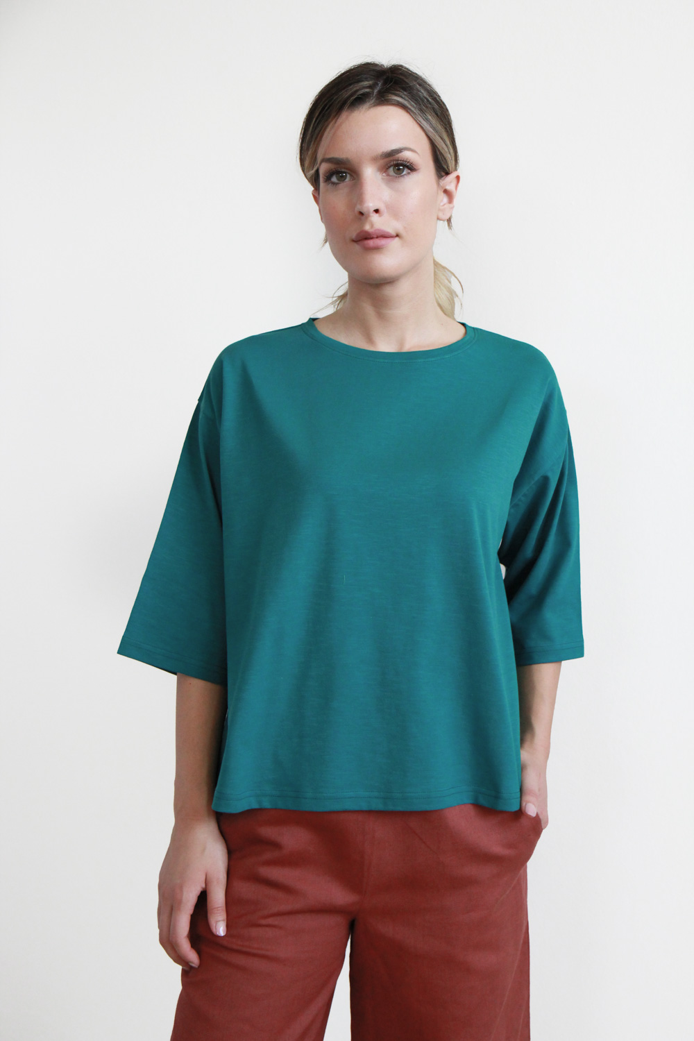 T-shirt Garofano in jersey di cotone biologico