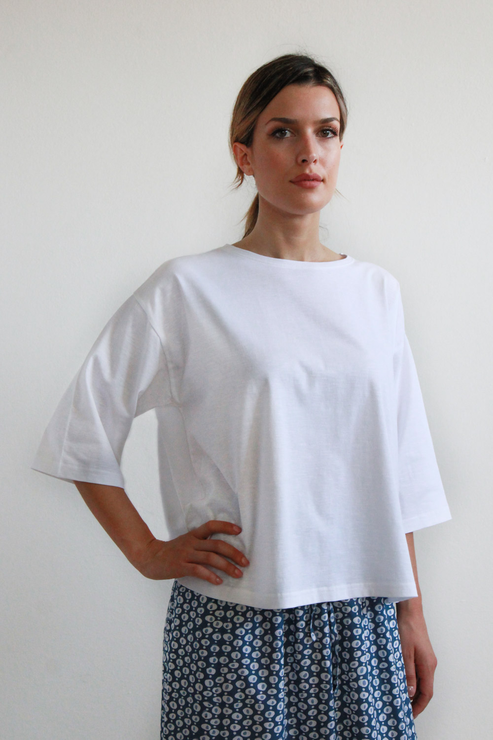 T-shirt Garofano in jersey di cotone biologico