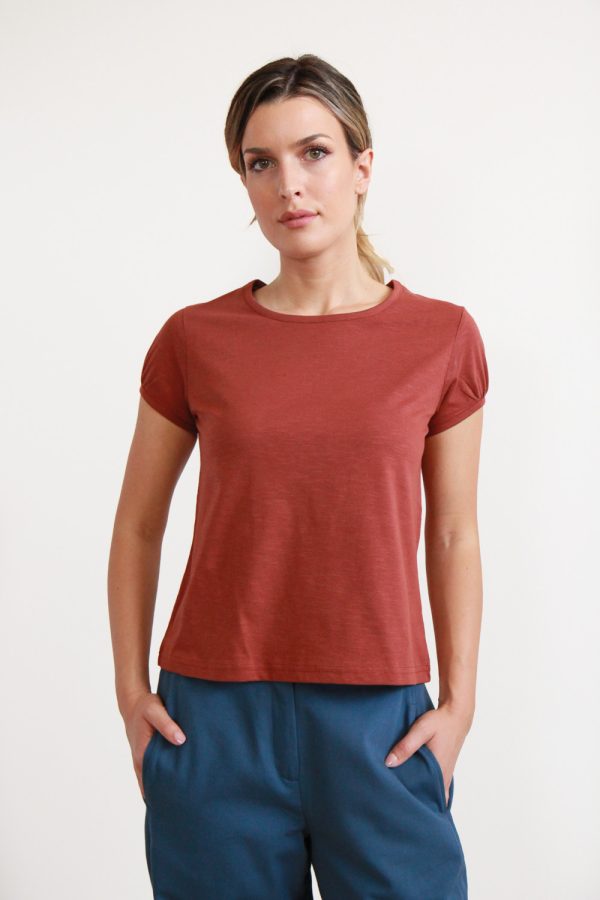 T-shirt Olivo in jersey di cotone biologico
