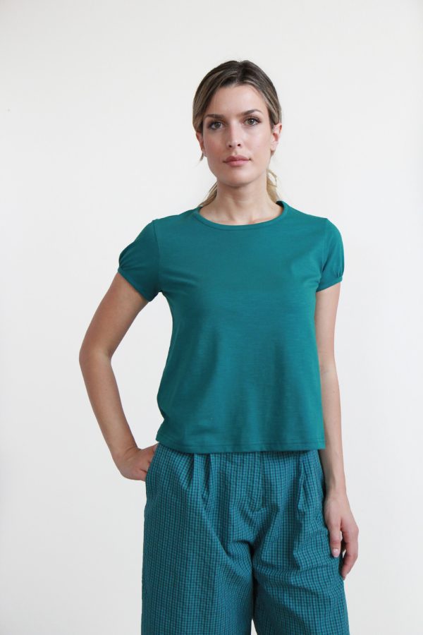 T-shirt Olivo in jersey di cotone biologico