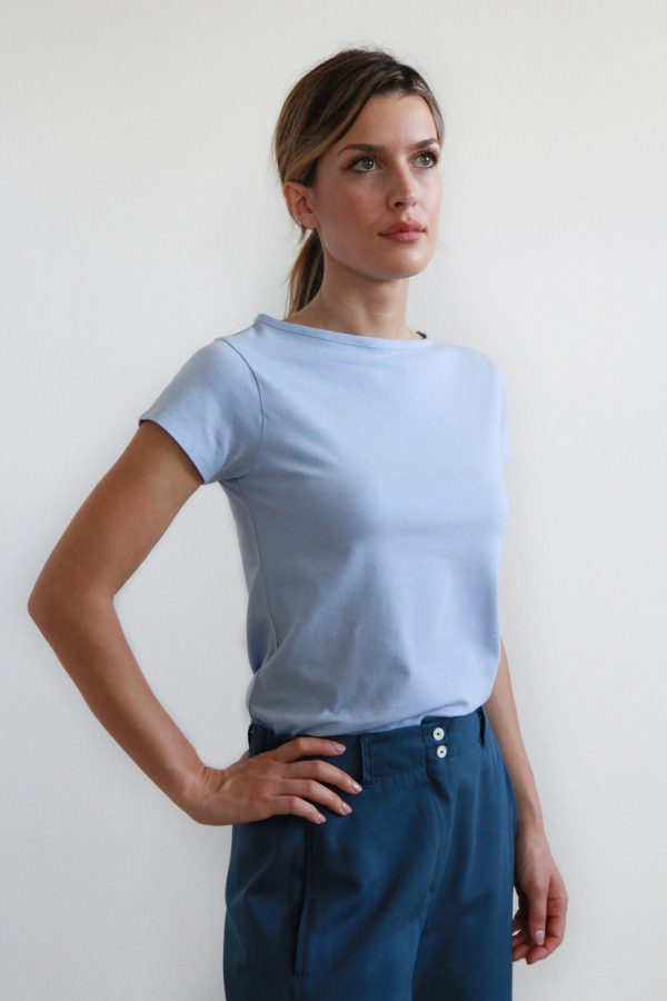 T-shirt Tea in jersey di cotone biologico stretch