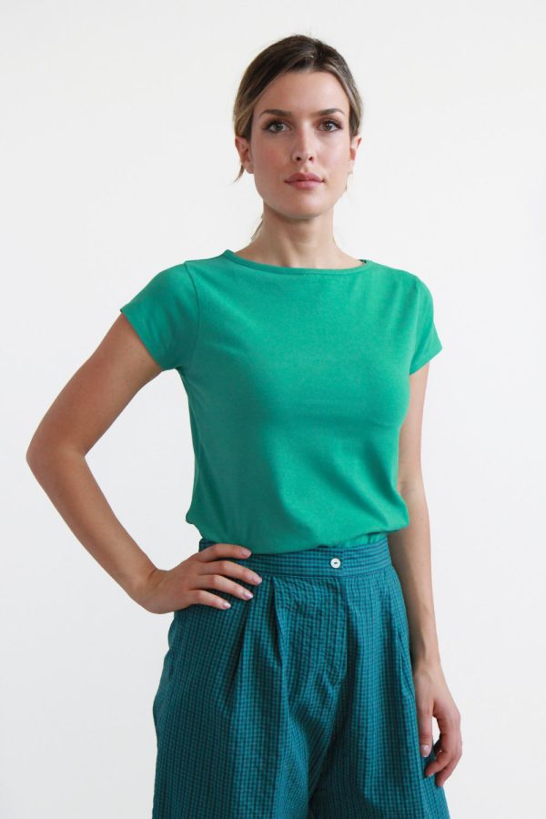 T-shirt Tea in jersey di cotone biologico stretch