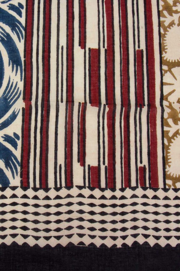 Stola cotone stampa a mano blockprint disegno Ritmo