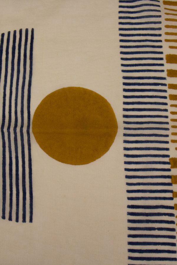 Pareo cotone stampa a mano blockprint disegno Dune