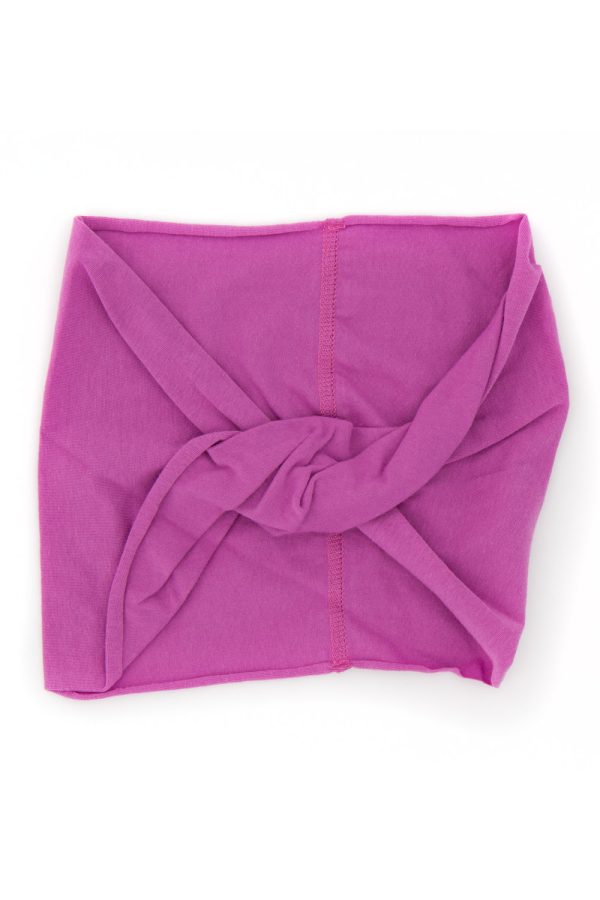 fascia per capelli in jersey di cotone stretch bocciolo di rosa