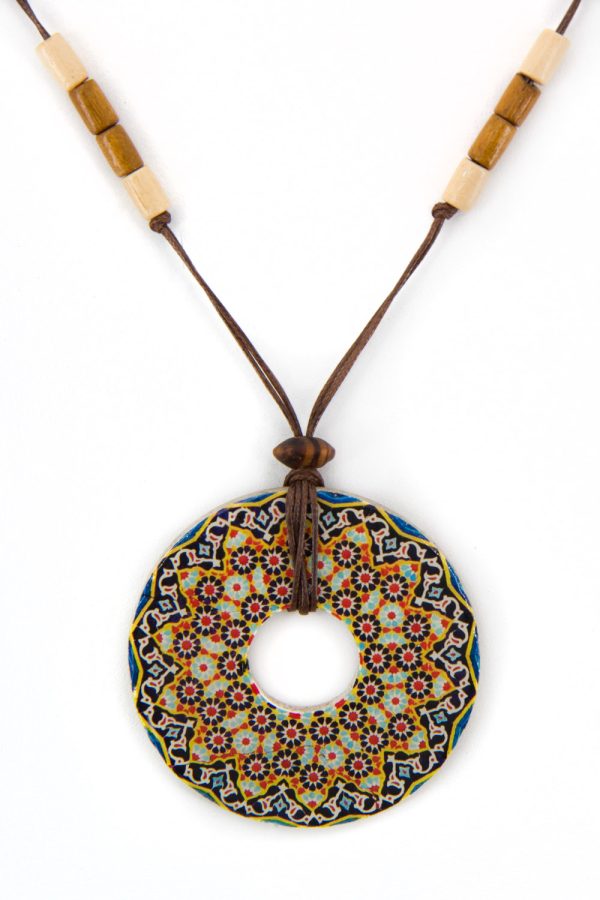 Collana Ruota in ceramica decorata Masum