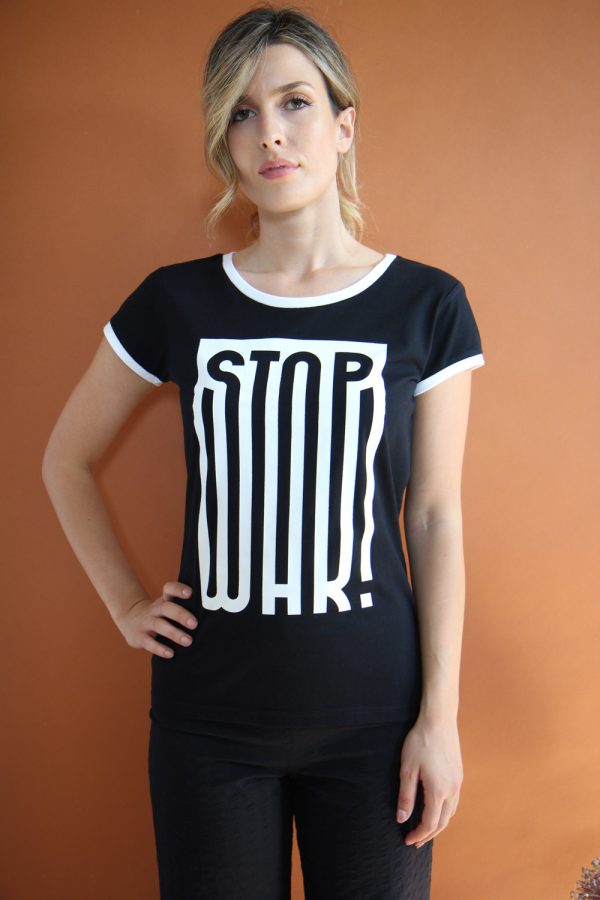 T-shirt donna stampa "Stop War"