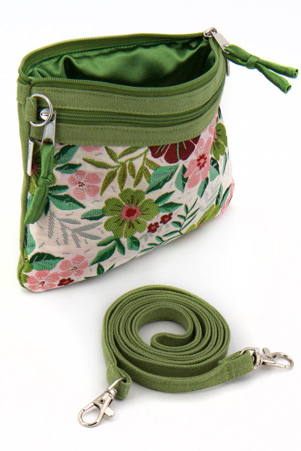 Borsa mini due tasche Broccato Giardino di Primavera