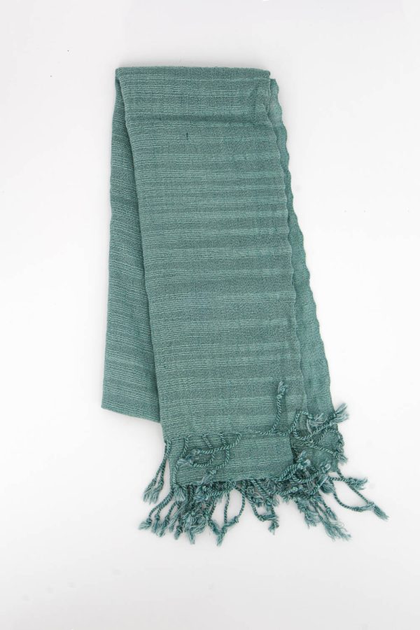 Sciarpa in cotone e seta, verde menta