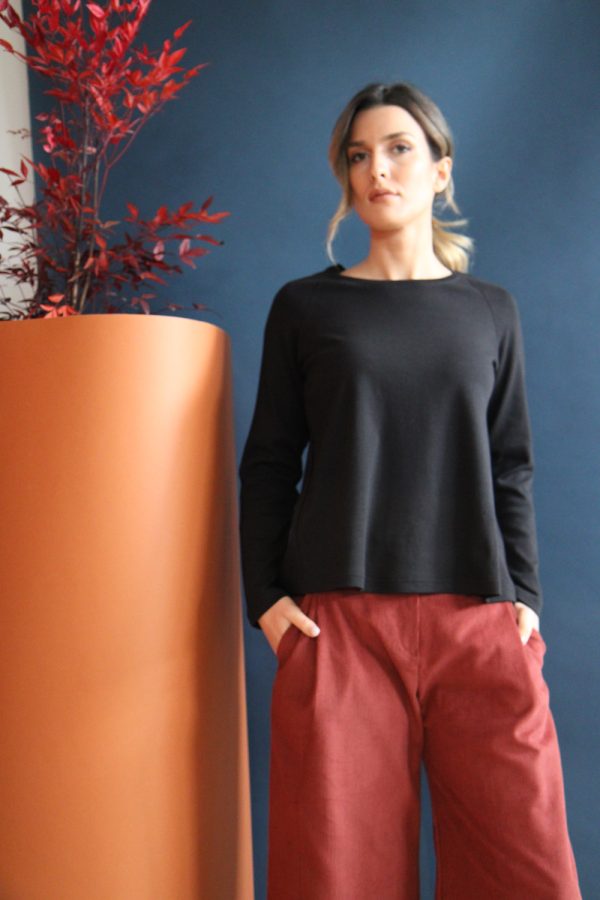 Maglia Shanti cotone interlock bio nero