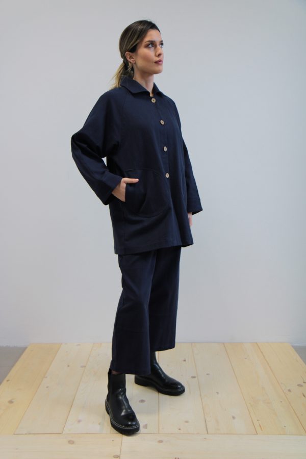 Giacca Cardo twill cotone blu navy