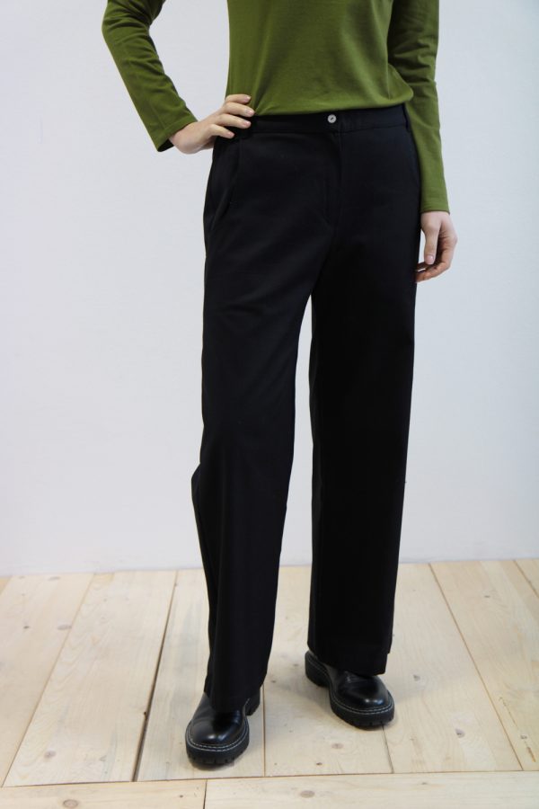 Pantalone Astro cotone chevron nero