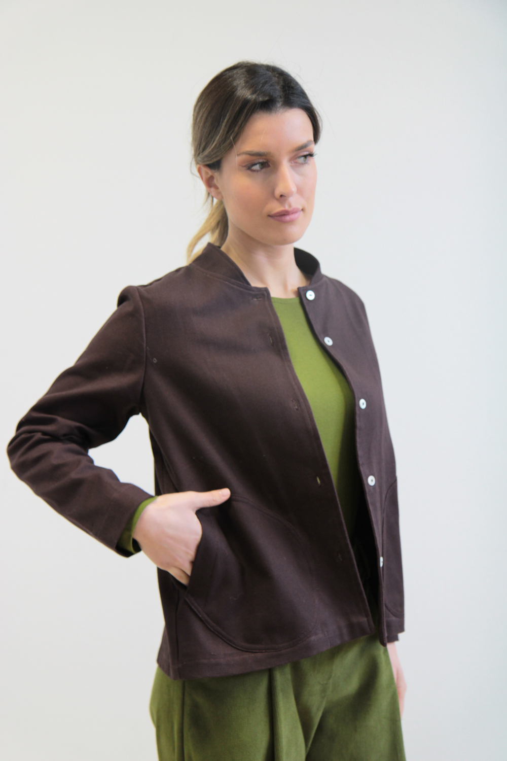 Giacca Cytrus inverno cotone-lana cioccolato - immagine 2