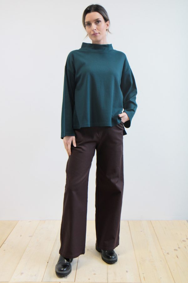 T-shirt Neem cotone interlock bio blu-verde