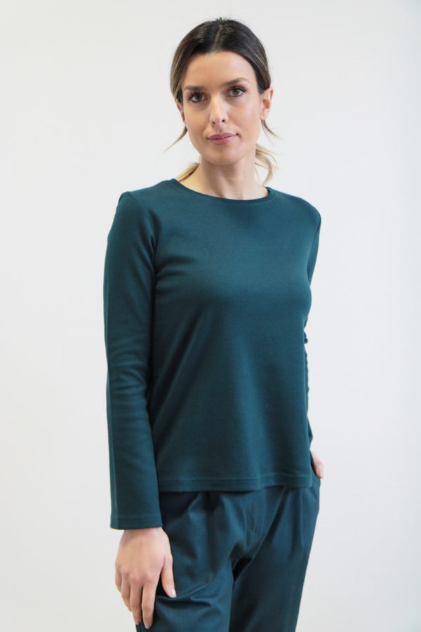 T-shirt Amarillo cotone interlock bio blu-verde