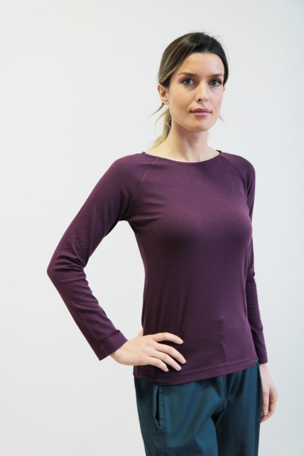 T-shirt Aneto jersey stretch bio prugna
