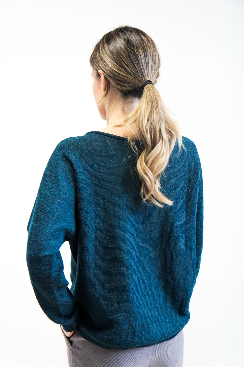 Maglia Carvi alpaca blu-verde - immagine 2