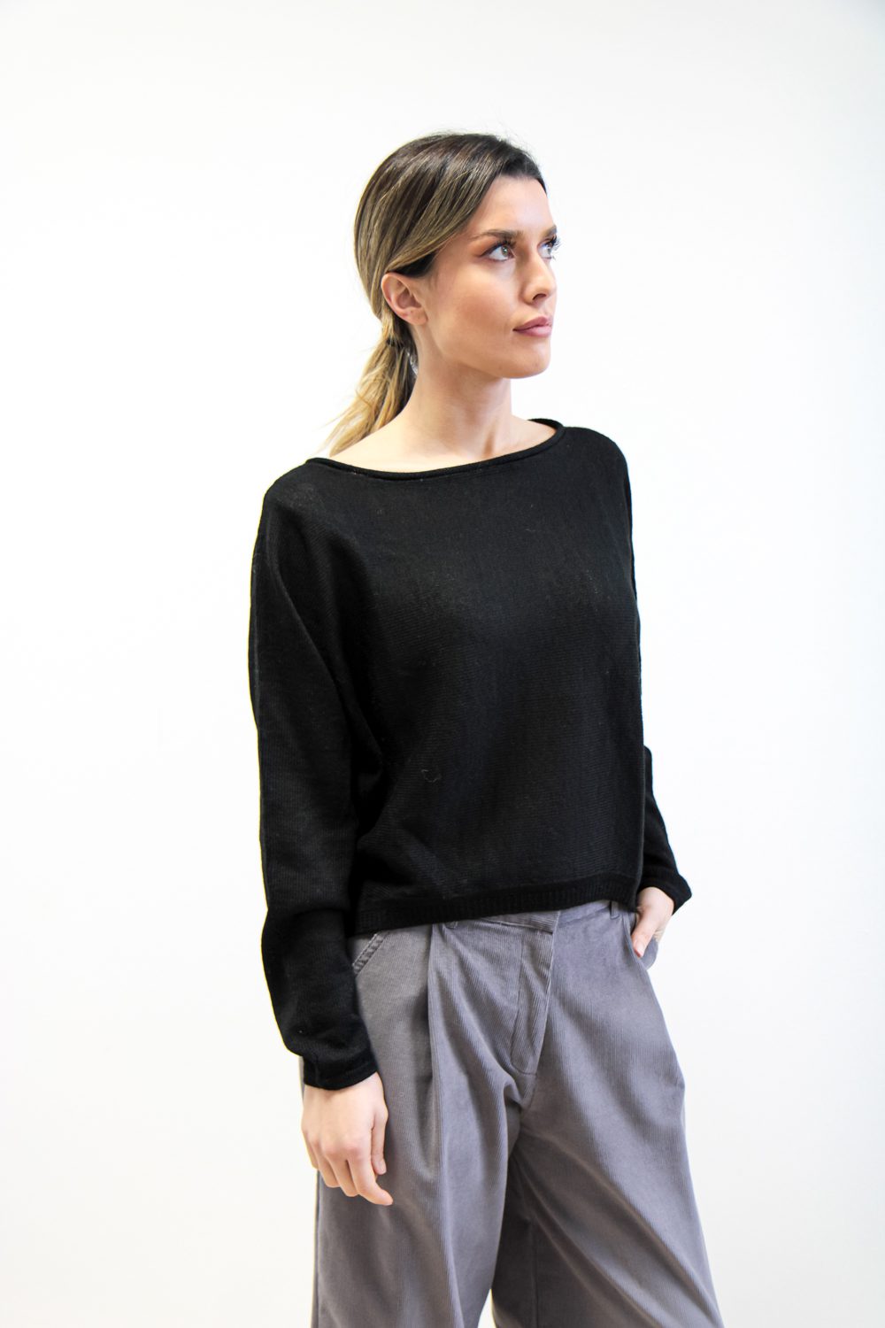 Maglia Carvi alpaca nero - immagine 2