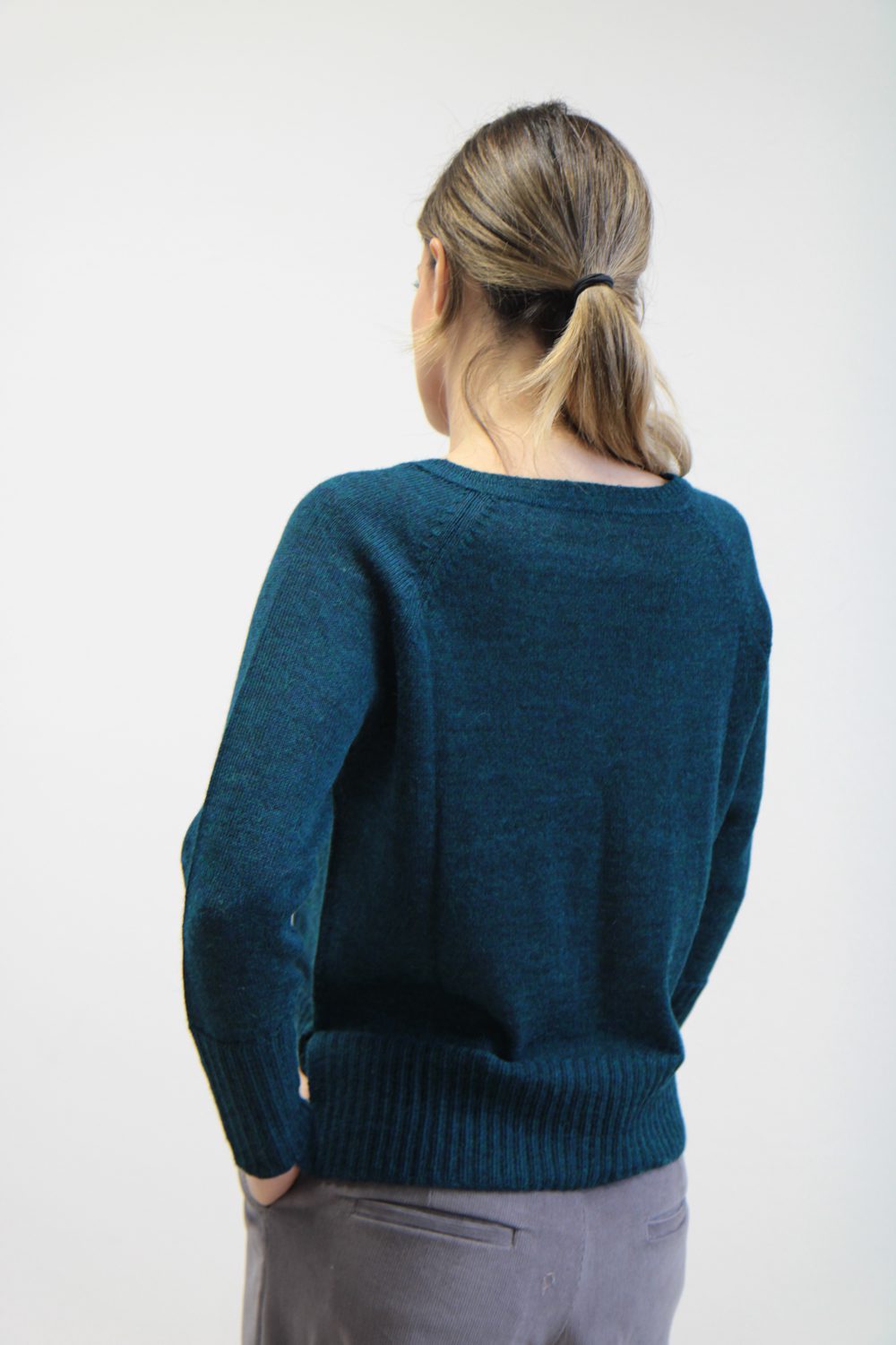 Maglia Linfa alpaca blu-verde - immagine 2