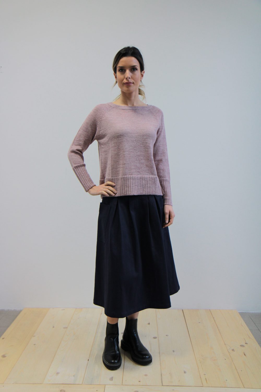 Maglia Linfa alpaca rosa antico